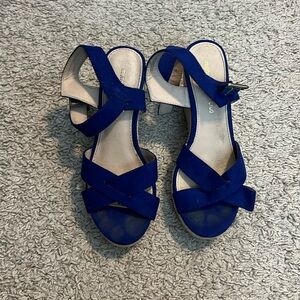 Size 6 blue wedges